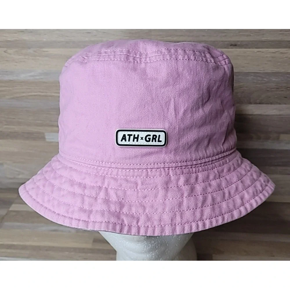 Athleta‎ Girl Bucket Hat Reversible Pink Purple Tie Dye Kids EUC